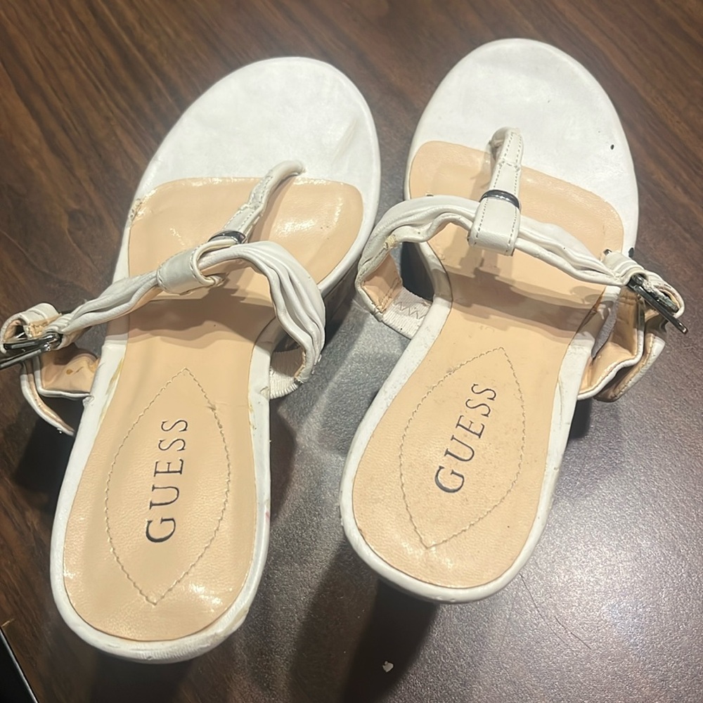 Guess White 7.5 Wedges